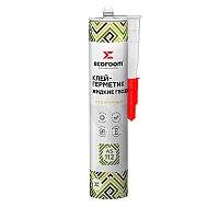 Клей-герметик ECOROOM AS-112 акриловый "жидкие гвозди" прозрачный, 310 мл, картридж